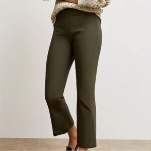 MM Lafleur Olive Green Cropped Straight Pants